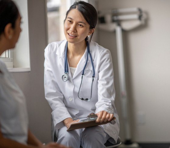 Aya Locums physician with clipboard